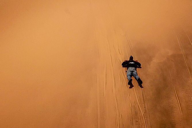 2hr COMBO - 1hr Lie-down Sandboarding and 1hr Quad Bike ride - Pickup, Timing, and Small-Group Style at Desert Explorers