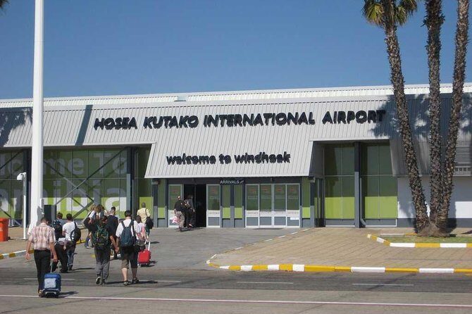 Airport Shuttle - How the Name Board Gets You Moving Right Away at Hosea Kutako