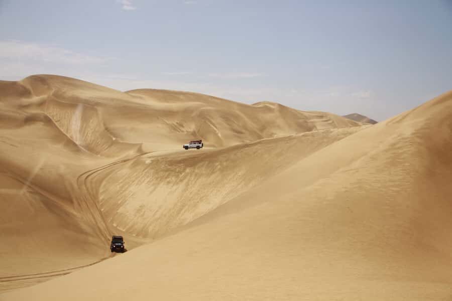 From Walvis Bay: Sandwich Harbor 4x4 Tour - Walvis Bay Waterfront start: meeting point and first impression