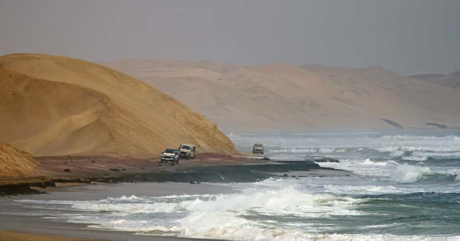 Walvis Bay: 4x4 Desert Excursion to Sandwich Harbour Bay - Starting at the Walvis Bay Waterfront: flamingos and an easy warm-up